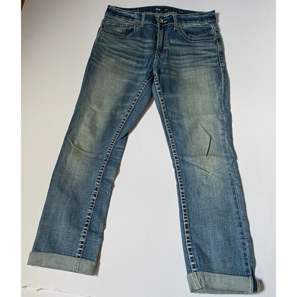 BKE Buckle‎ Jeans Mens 32x30 Alec Blue Straight Leg Embroidered Stretch Comfort - Picture 1 of 12